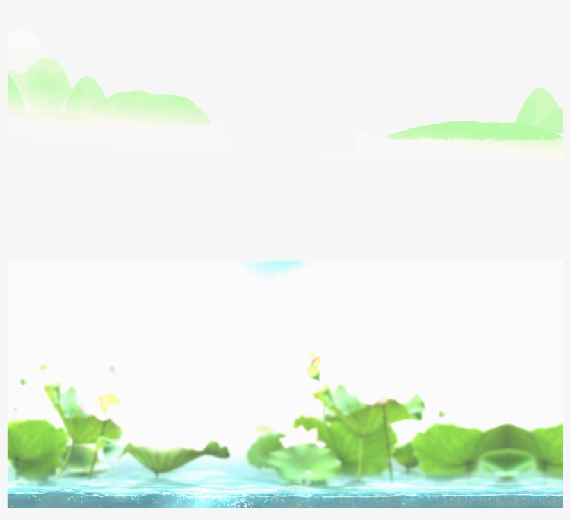 Lotus Pond Landscape Beautiful Png - Water Lily, transparent png