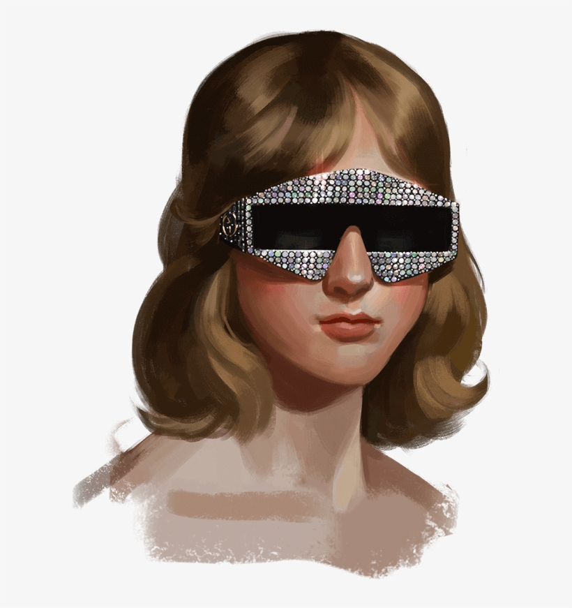 Ignasi Monreal Planehunters, 2018 Acrylic On Photoshop - Gucci Glasses Campaign 2018, transparent png