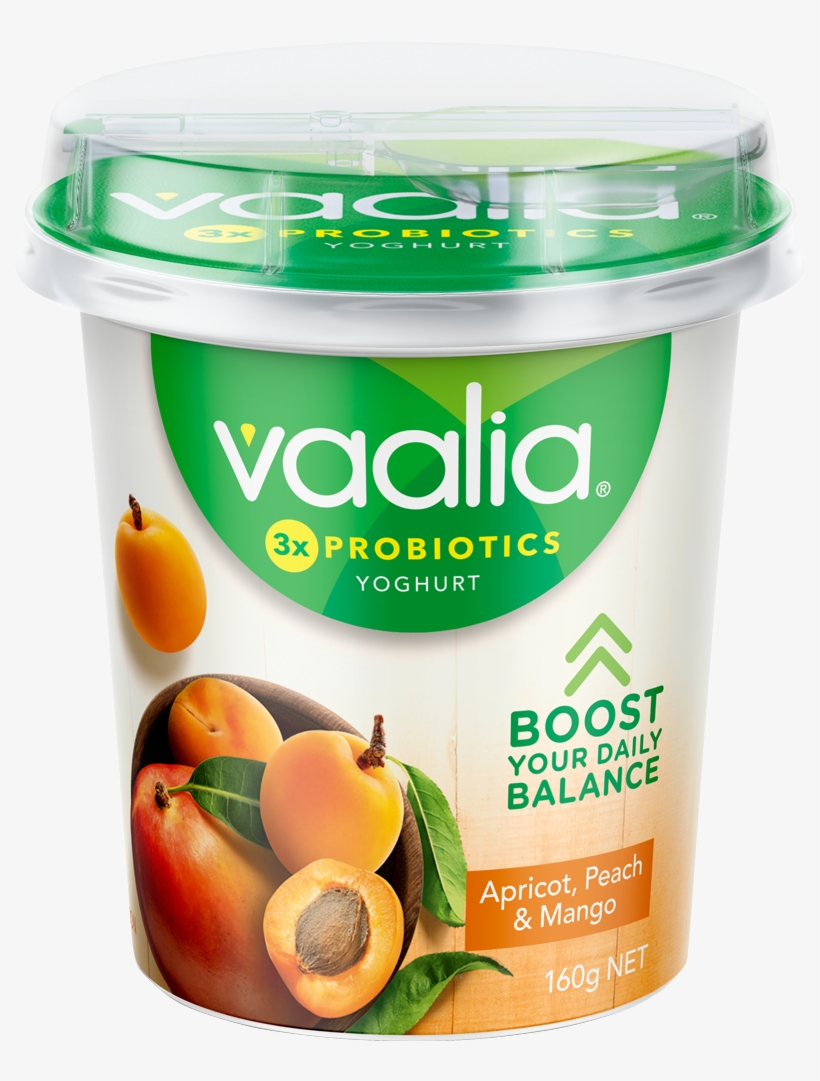 Vaalia Low Fat Apricot, Mango, Peach 160g - Vaalia Low Fat French Vanilla 900g, transparent png