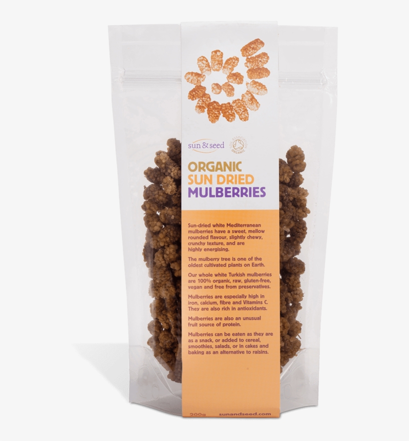 Organic Sun Dried Mulberries 200g - Fusilli, transparent png