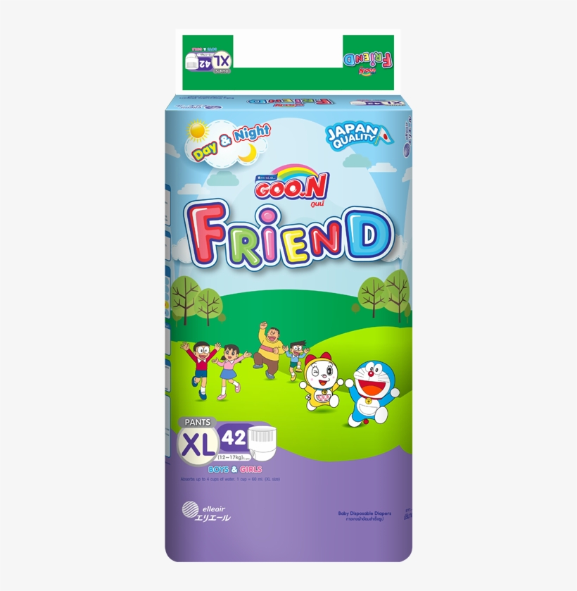 N Friends Pants Diaper (m58, L48, Xl42 - Tã Quần Goon Friend Xl, transparent png