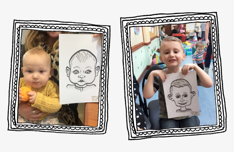 Kids Absolutely Love Having Their Caricatures Drawn - Collage, transparent png