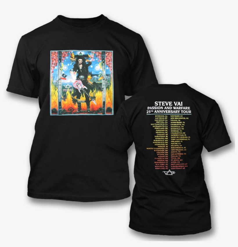 Passion And Warfare 25th Anniversary Tour T-shirt - Steve Vai Logo T Shirt, transparent png