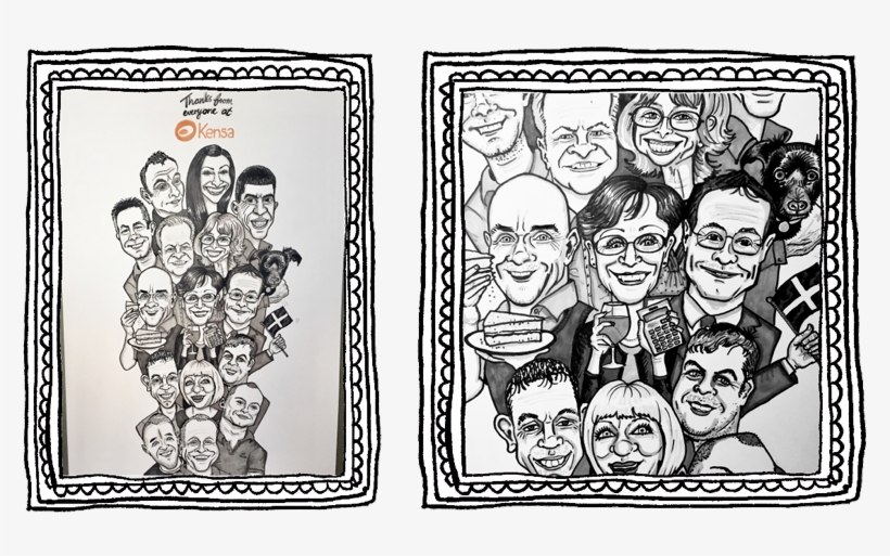 Jo's Hens Commissioned Her Caricature With A 'rainbow - Cartoon, transparent png