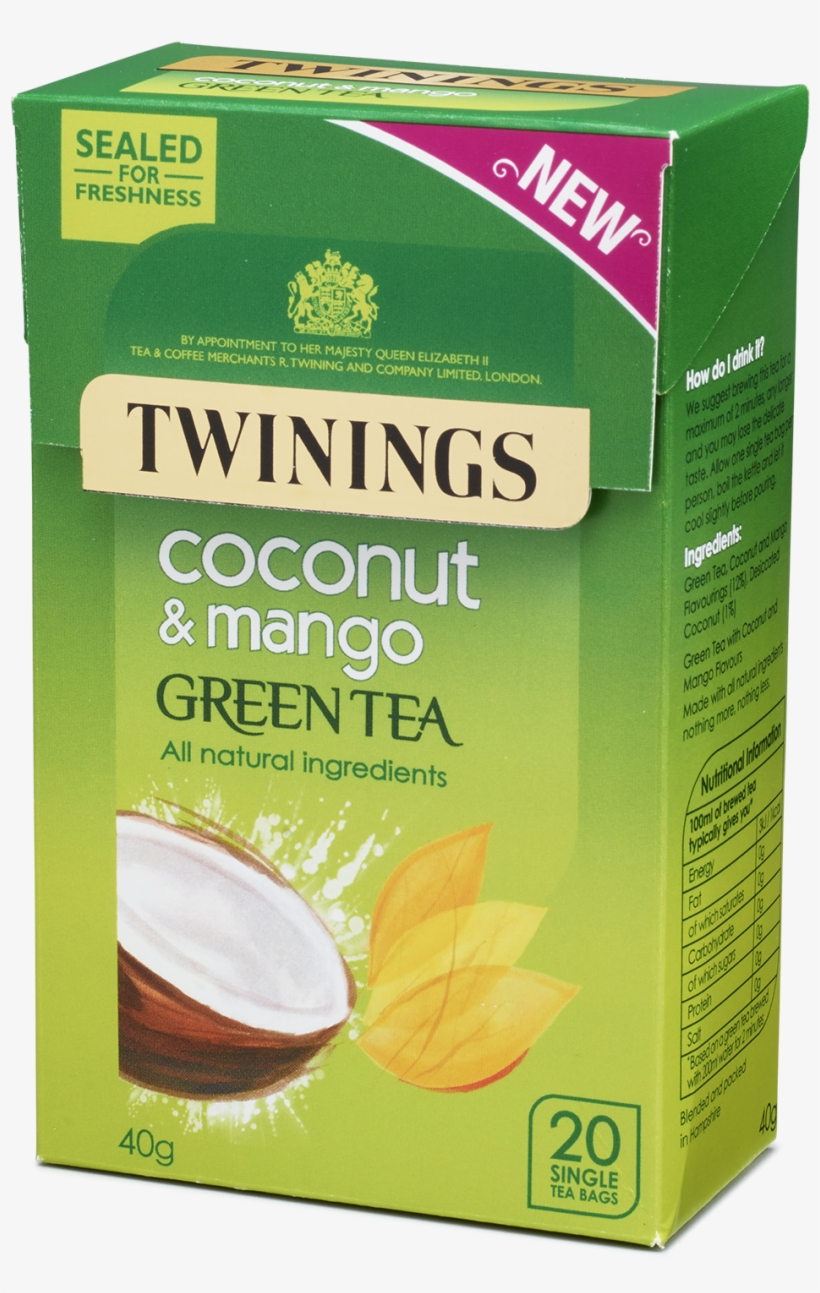 Green Tea, Coconut & Mango - Packaging And Labeling, transparent png