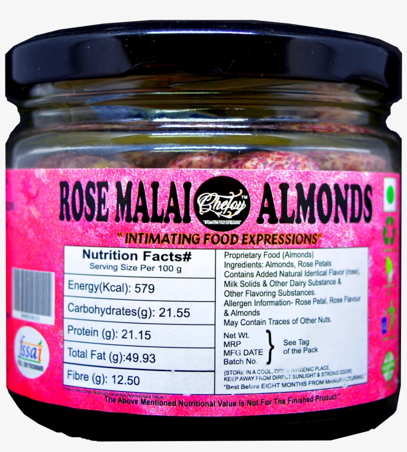 Rose Malai Almonds - Paste, transparent png