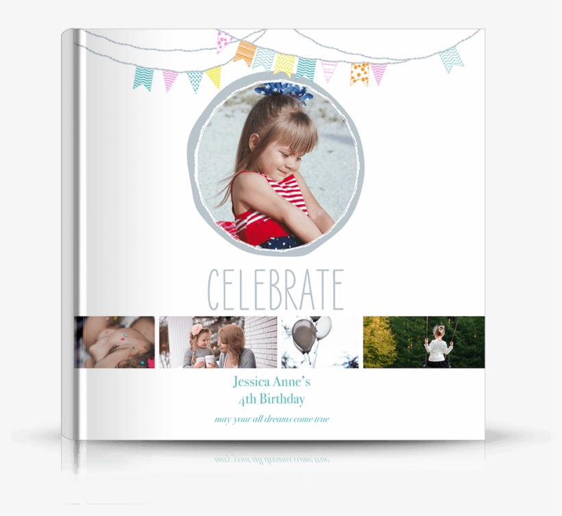 Front Photo Book Cover Designed For Birthday Party, - Birthday Photo Book Cover, transparent png