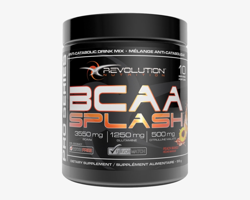 Revolution Nutrition, Bcaa Splash - Bodybuilding Supplement, transparent png