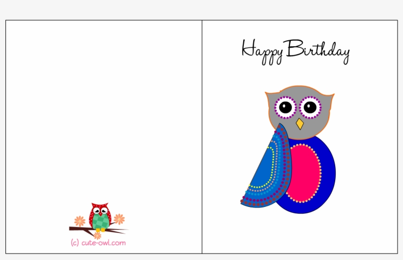 owl birthday card printable