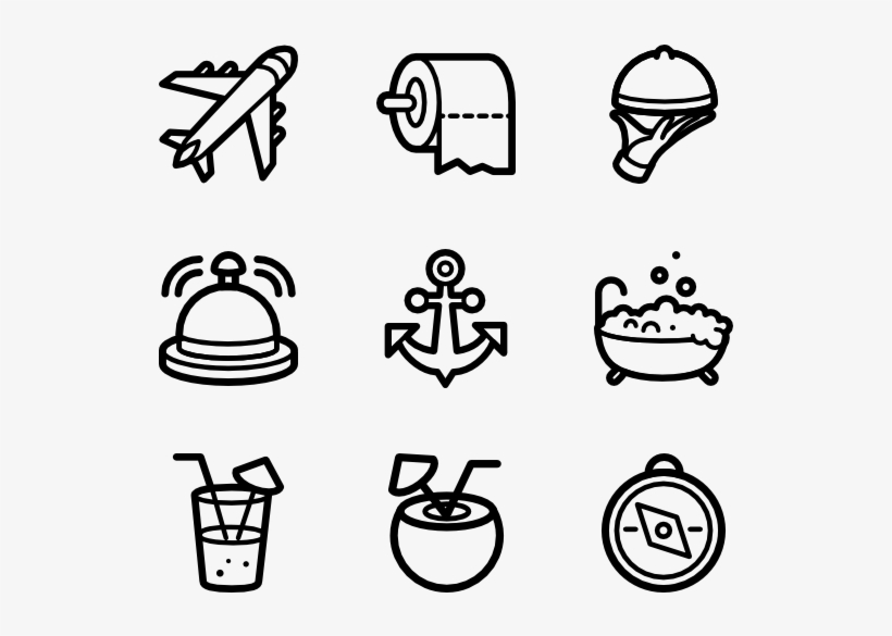 Vacation And Hotels - Hand Drawn Icon Png, transparent png