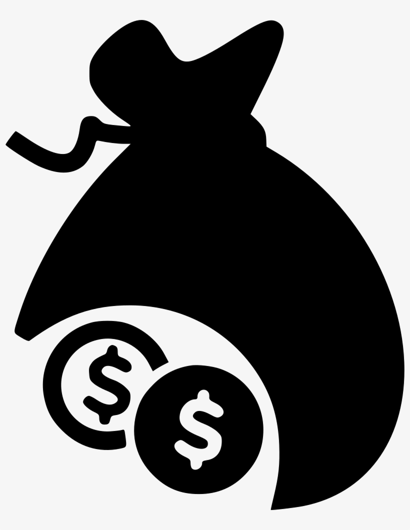 Dollar Currency With Bag Comments - Vector Graphics, transparent png