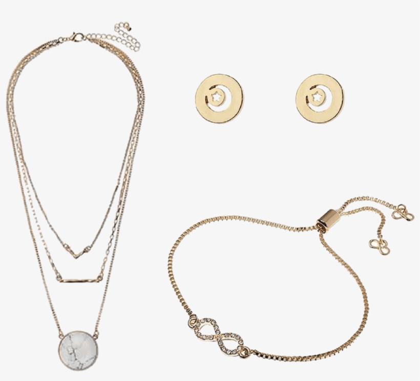 Jeminee Jewellery Simple Gold Gift Set - Chain, transparent png