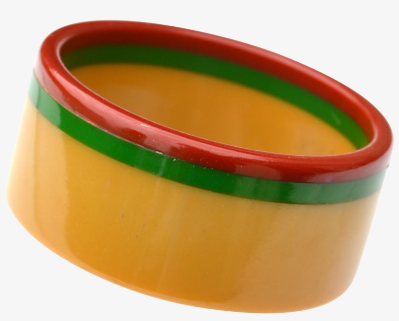 Vintage Triple Striped Chunky Bakelite Bangle Bracelet, - Bangle, transparent png