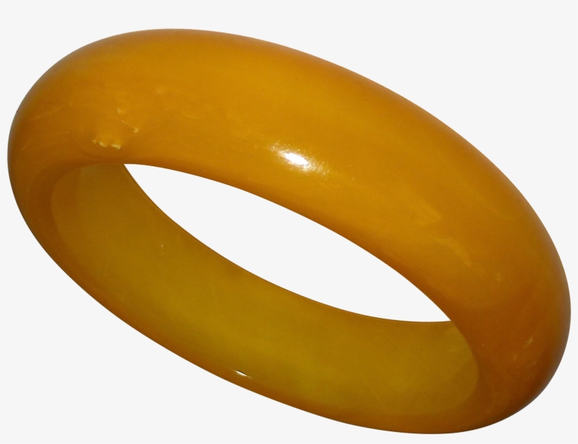 Chunky End Of The Day Yellow Bakelite Bracelet Plastic - Bangle, transparent png