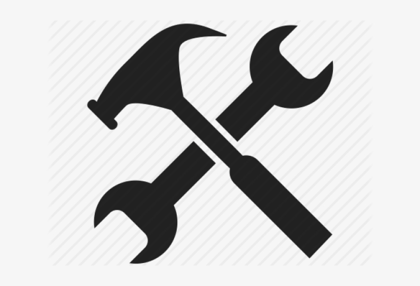 Spanner Clipart Work Tool - Hammer And Spanner Icon, transparent png
