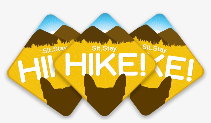 Hiking With Dogs Sticker By Mike Hosier - Graphic Design, transparent png