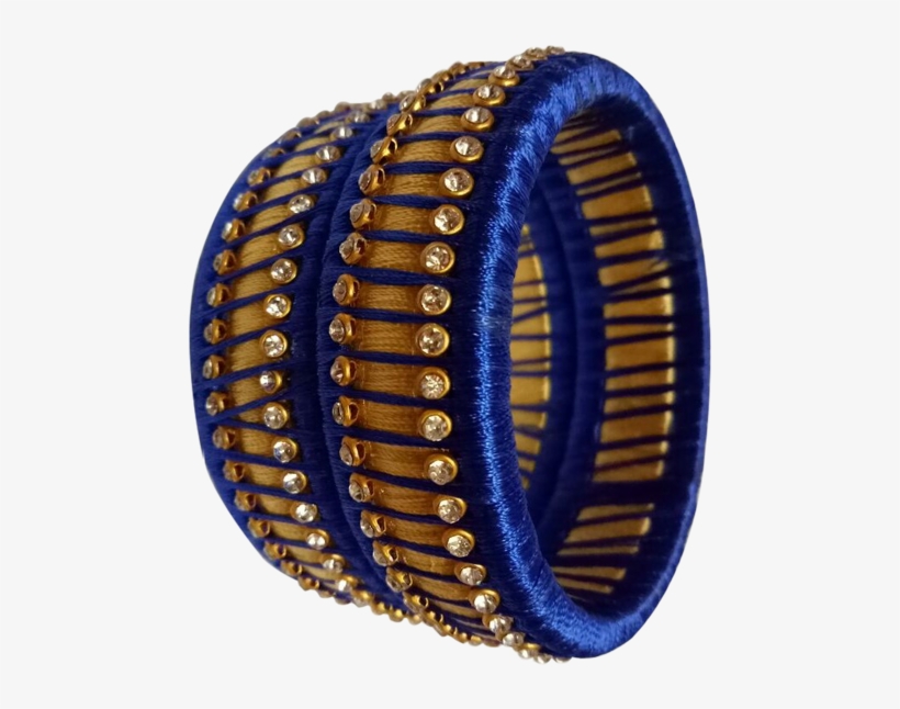 Blue With Stone Kada Bangle Set - Bangle, transparent png