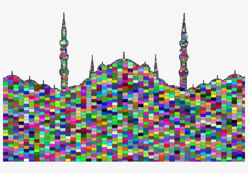 Mosque With Minarets Mosaic - Mosque, transparent png