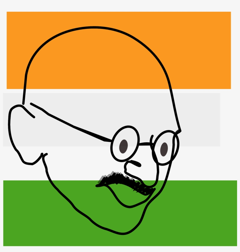 Mahatma Gandhi Flag Indian - Indian Flag With Gandhi, transparent png