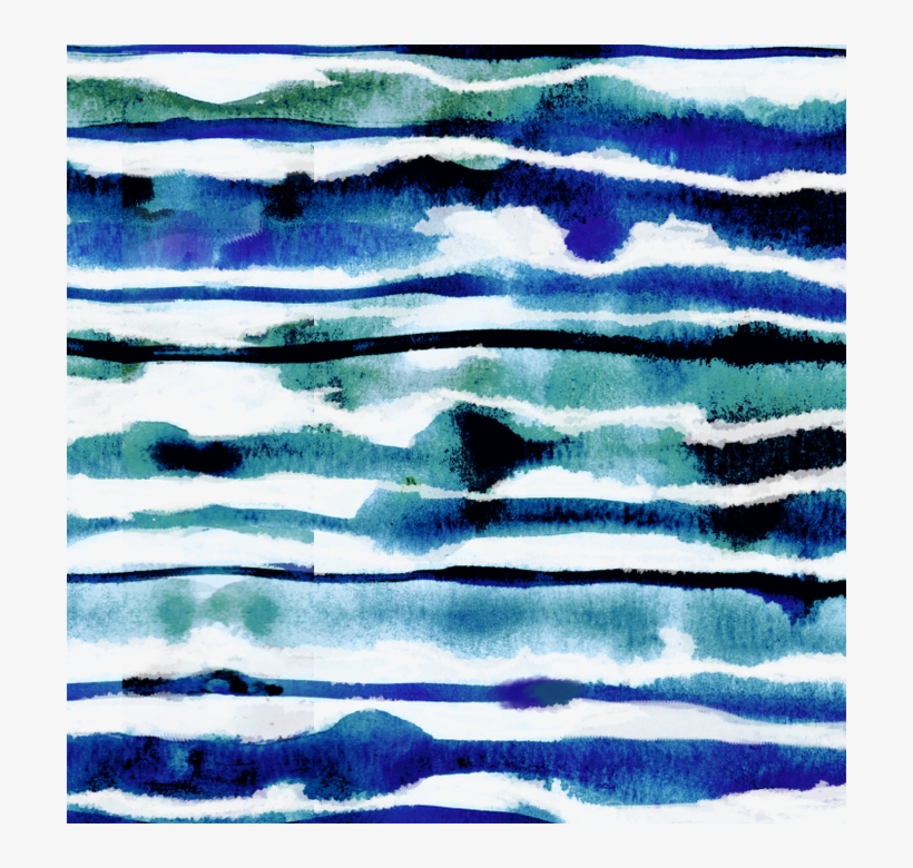 Blue Watercolor Stripe On Paper In Blues And Aquas - Watercolor Paint, transparent png