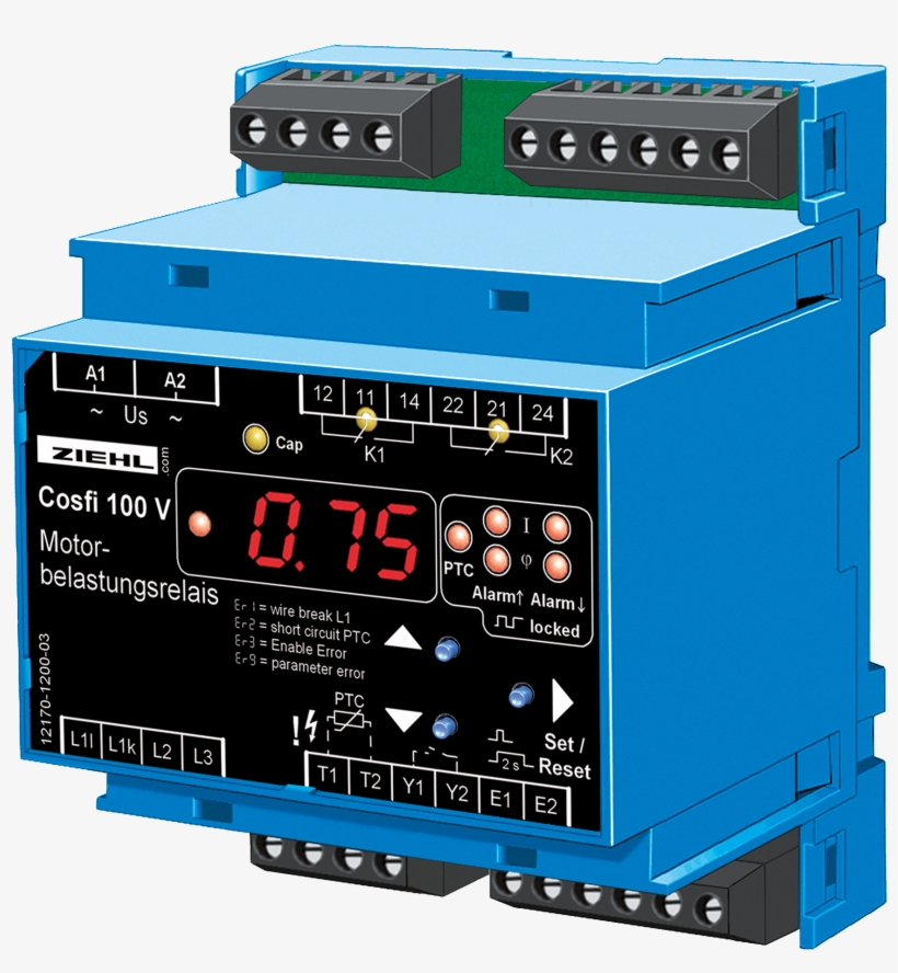 Motor Load Relay Type Cosfi100v - Ptc Thermistor Relay, transparent png