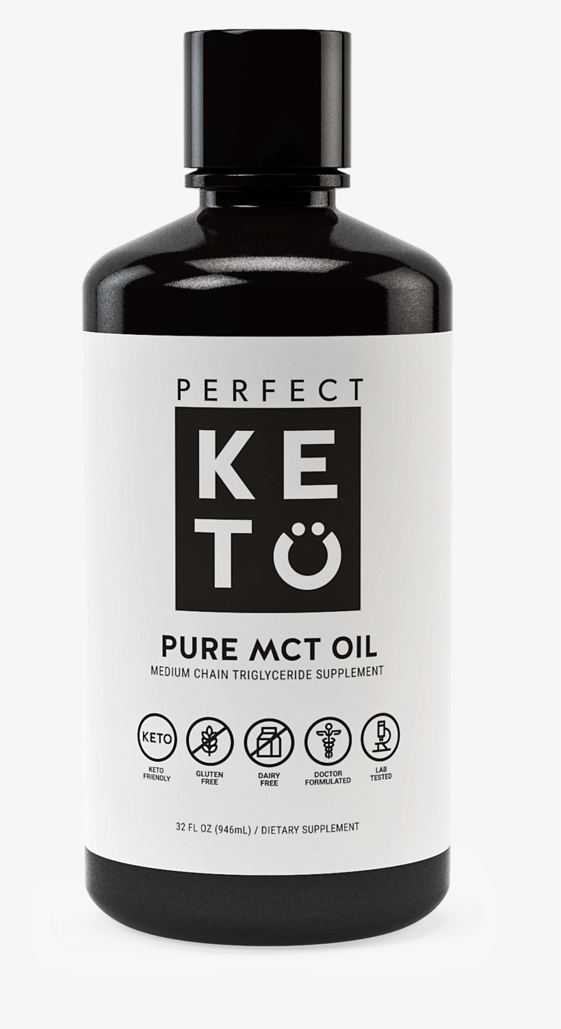 100% Pure Mct Oil - Glass Bottle, transparent png