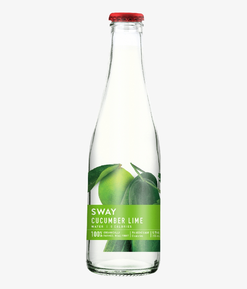 Sway Cucumber Lime Water - Glass Bottle, transparent png