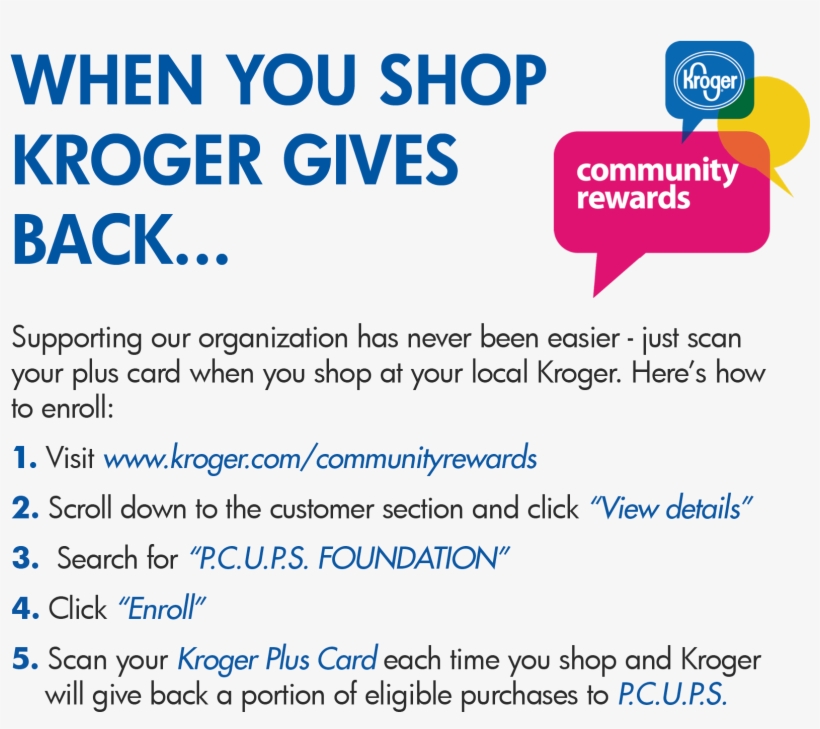 P - C - U - P - S Foundation - Kroger, transparent png