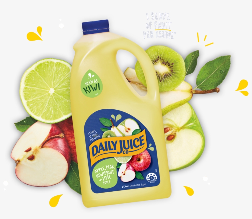 ^as Part Of A Balanced Intake, 125ml Of Fruit Juice - Daily Juice Kiwi, transparent png
