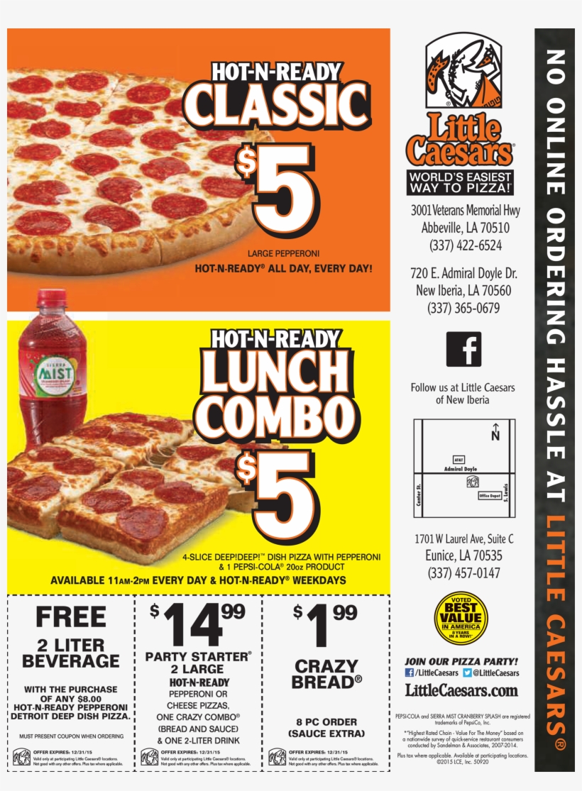 Information - Little Caesars Pizza, transparent png