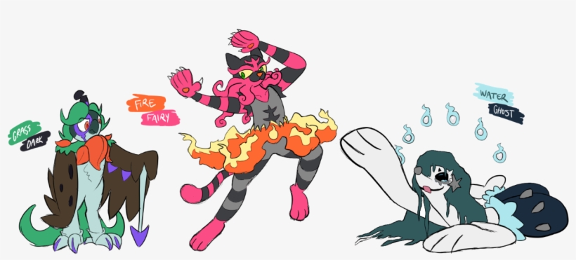 Secondary Type-swapped Alolan Starters - Pokemon Starters Type Swap, transparent png