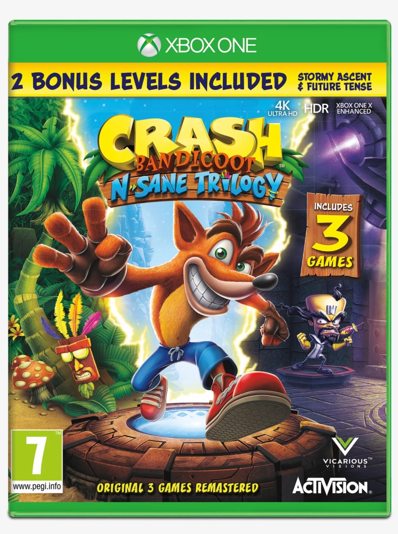 [ongoing] Multiplatform Crash Bandicoot N - Crash Bandicoot N Sane Trilogy Xbox One, transparent png