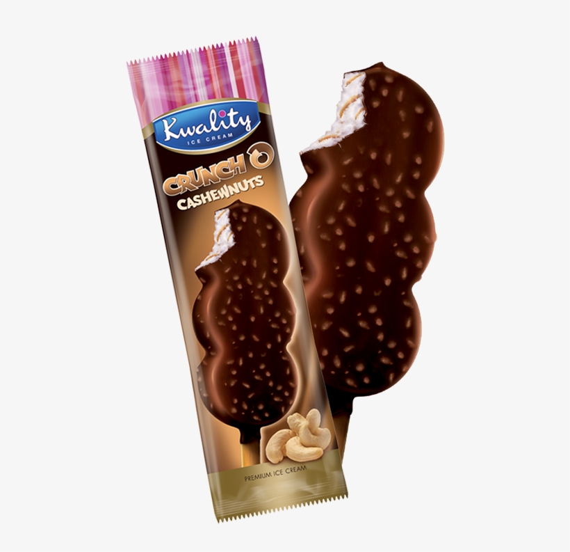 Cruncho-cashewnuts - Kwality Double Chocolate Ice Cream, transparent png
