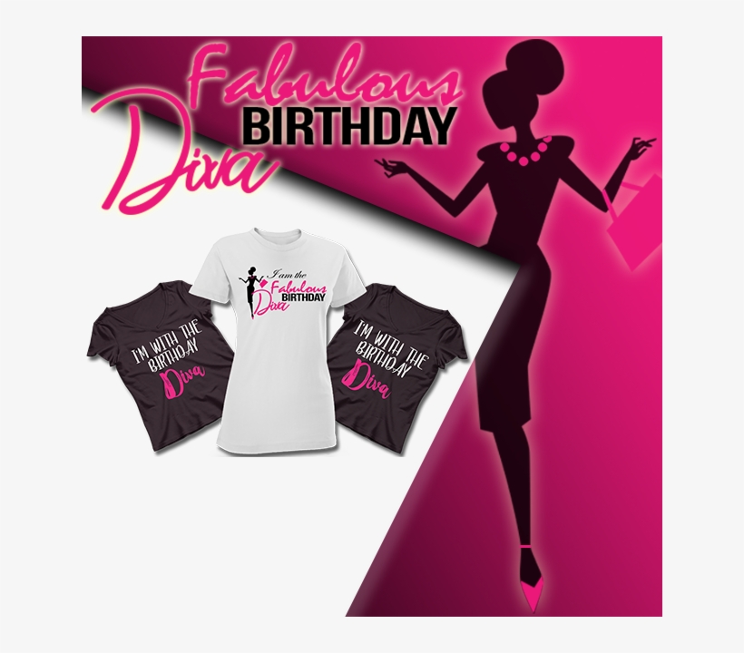 Diva Birthday T-shirt - Polo Shirt, transparent png