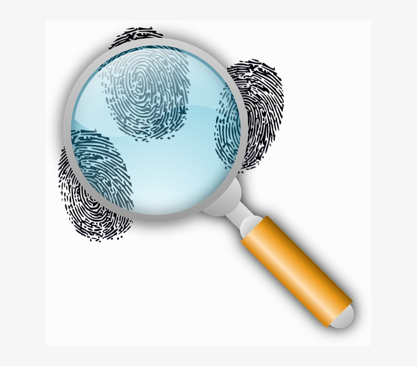 Fundamentals Of Fingerprint Scanning - Magnifying Glass With Fingerprints, transparent png