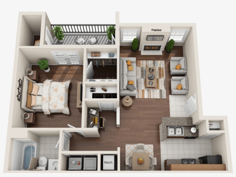 Spacious And Open 1-bedroom Apartment In Atlanta - 1 Bedroom Apartment, transparent png