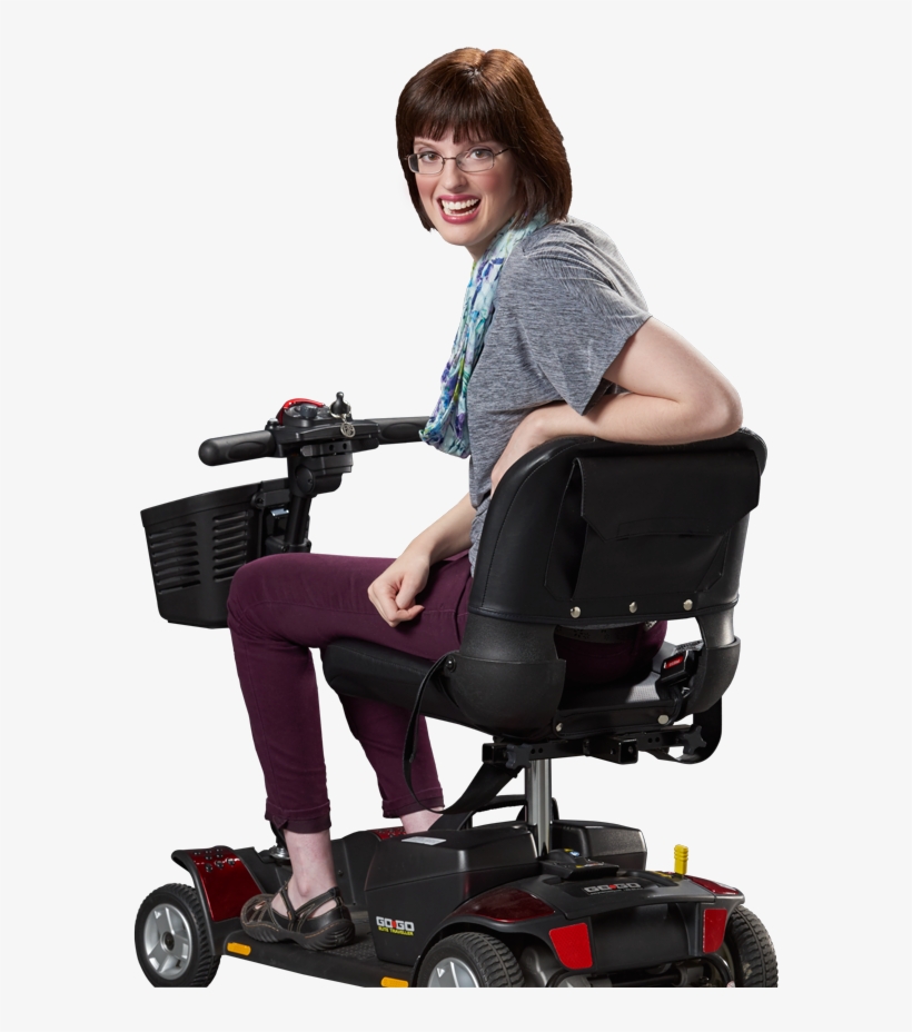 Katie Tomlinson Portrait - Person In Mobility Scooter Transparent, transparent png