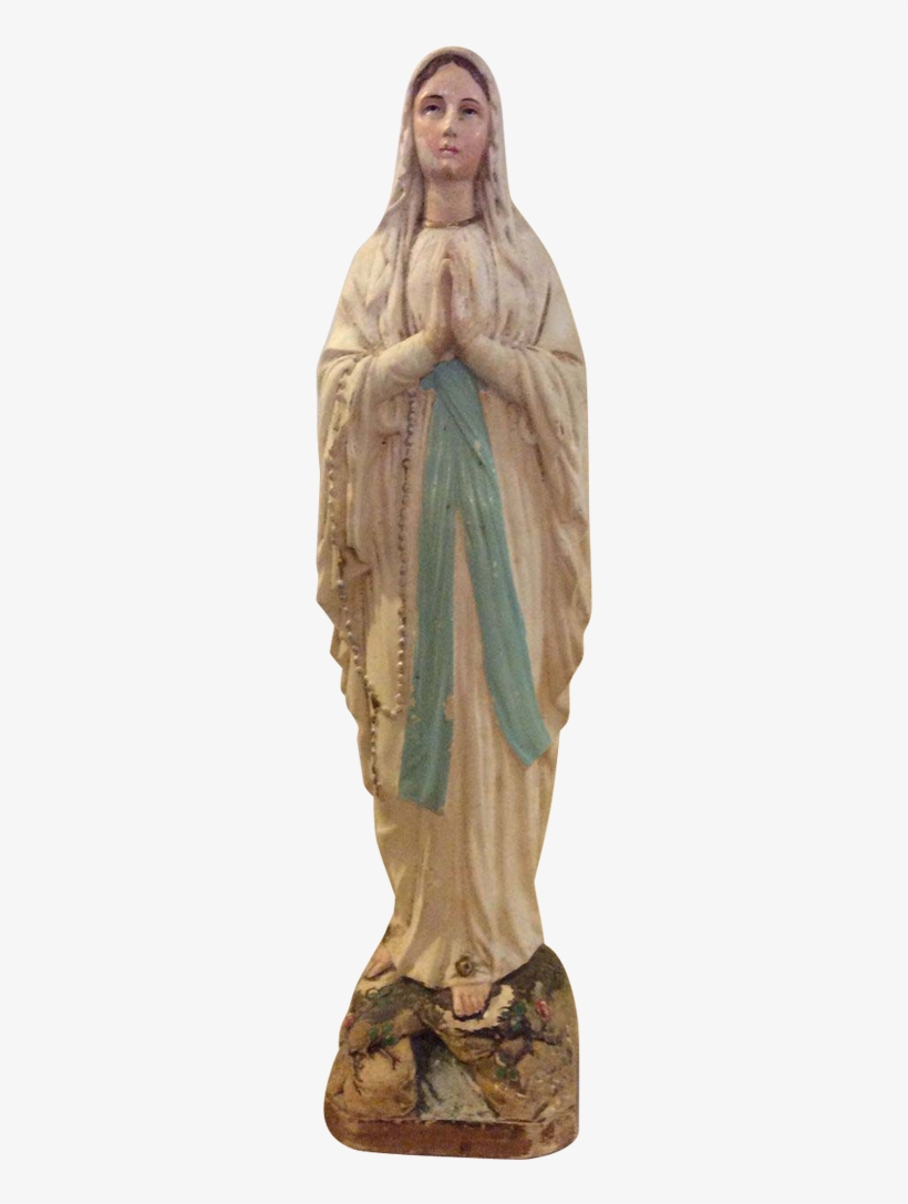 French Blessed Virgin Mary Our Lady Of Lourdes Plaster - Mother Mary Transparent Background, transparent png
