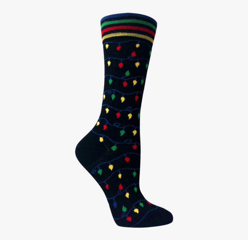 Holidays Lights Christmas Socks For Women Organic Cotton - Sock, transparent png