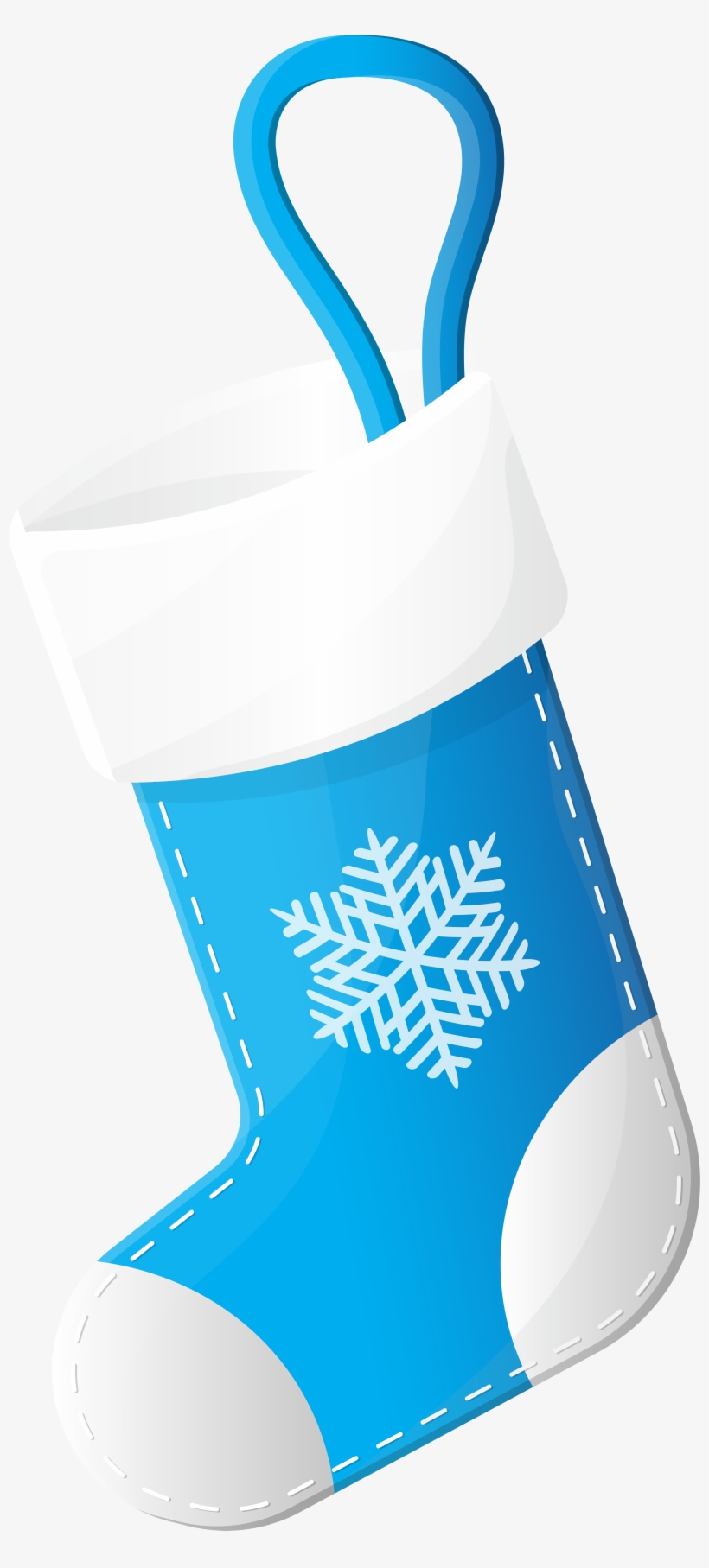 Transparent Blue Christmas Stocking, transparent png