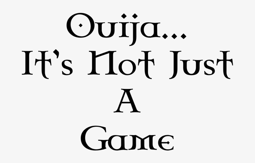 Ouija It's Not Just A Game - Poster, transparent png