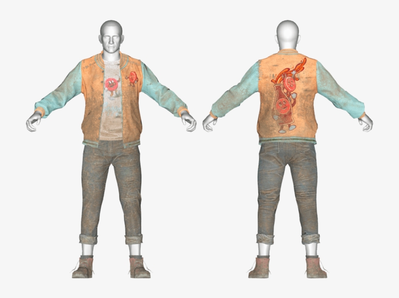 Bottle And Cappy Orange Jacket & Jeans - Illustration, transparent png