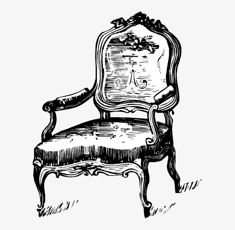 Antyk W Wersji Nowoczesnej - Old Chair Illustration Png, transparent png
