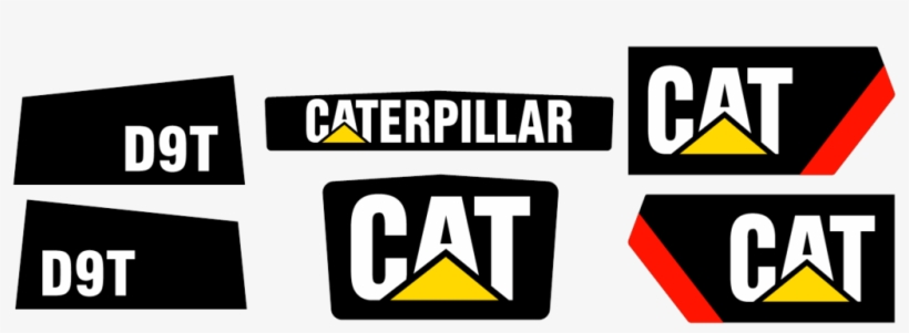 Caterpillar D9t Decal Set, transparent png