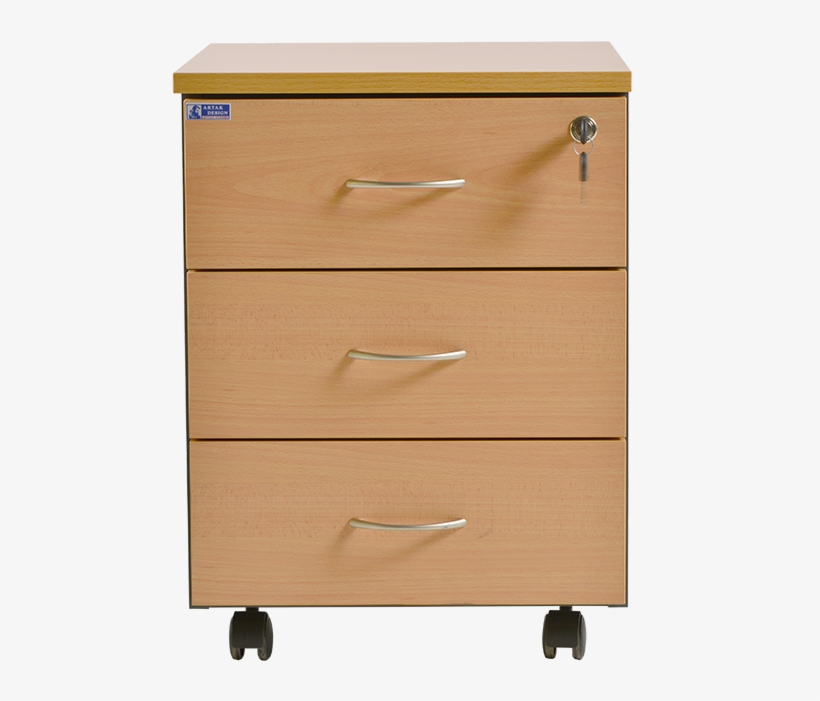 3 Drawer Mobile Pedestal - Chest Of Drawers, transparent png