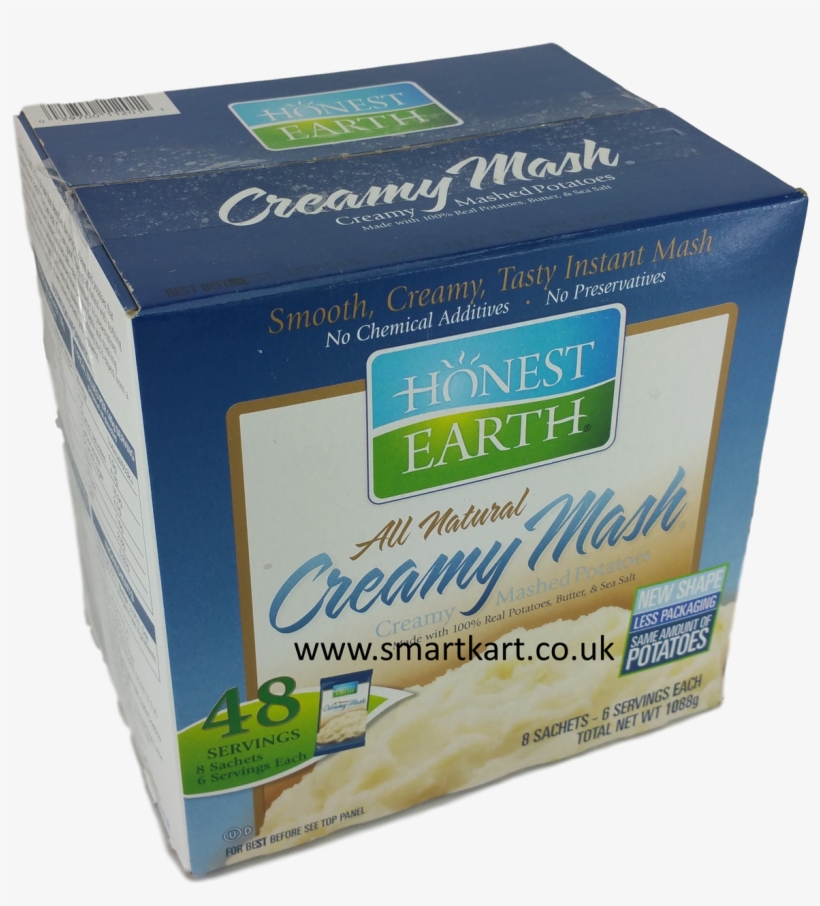 Honest Earth All Natural Instant Creamy Mashed Potatoes - Carton, transparent png