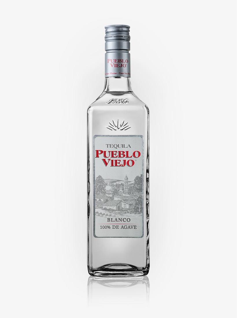 Bottles 0022 Pueblo Viejo Blanco - Tequila Pueblo Viejo, transparent png