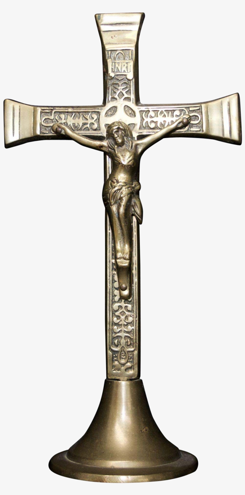 Of Nazareth Gold Brass - Cross, transparent png