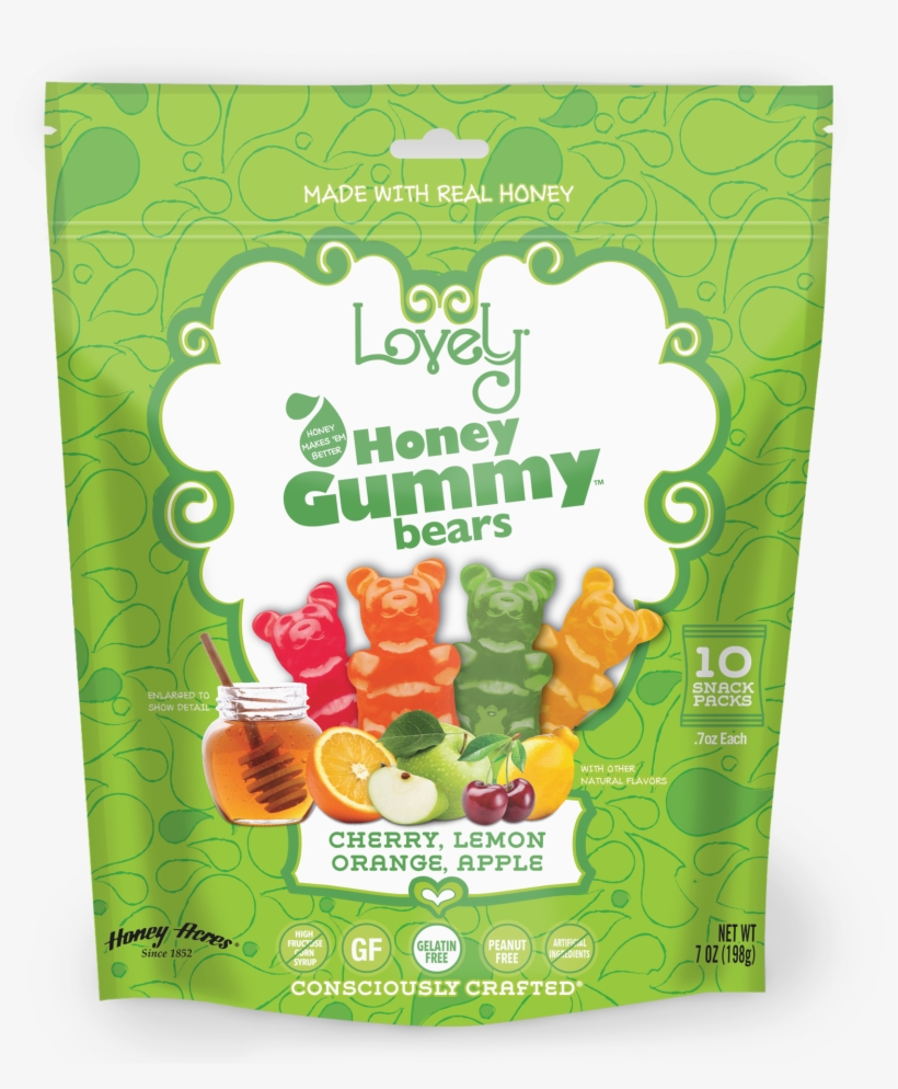 Honey Gummy Bears 10 Ct - Honey Gummy Bears, transparent png