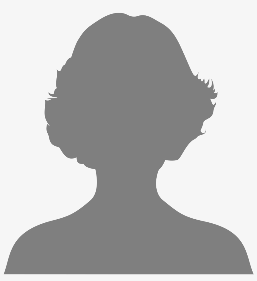 Replace This Image Female - Gray Silhouette Female, transparent png